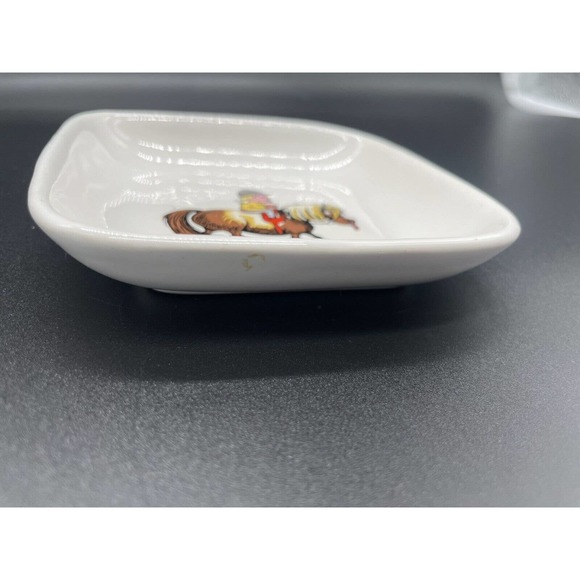 Devon Pottery Kid Pony Mouse Small Square Plate 4.5” Made in England Set of Two - Picture 7 of 9